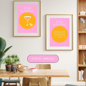 Pink Martini Wall Art - Digital Download